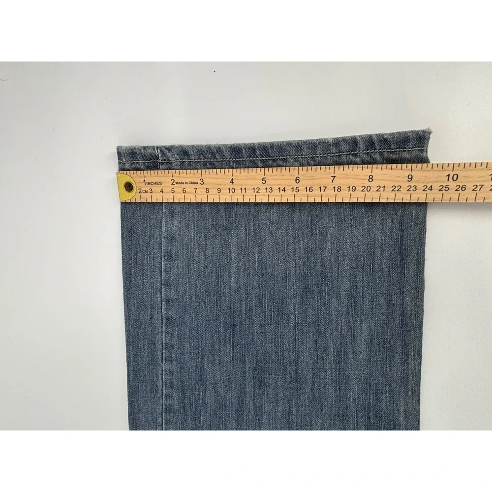 Ecko Unltd Mens Distressed Embroidered Cross Pocket Jeans Blue Size 36 Y2K